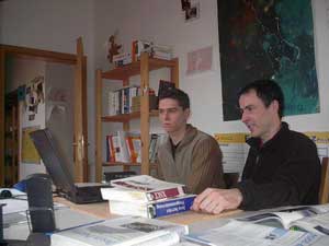 Die Praktikanten Uwe und Sergej